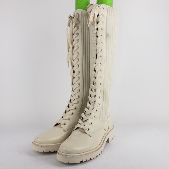 Sam Edelman Lila Knee High Boots Womens Stretch Ribbed - Picture 5 of 16